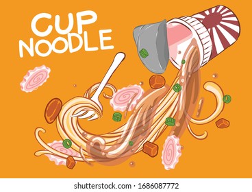 cup noodle upside down spread Be sloppy float levitation