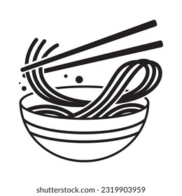 Cup noodles logo, Chinese food painting, Asian food symbol