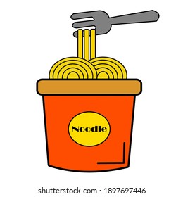 Eine Tasse Nudeln, Vektorgrafik