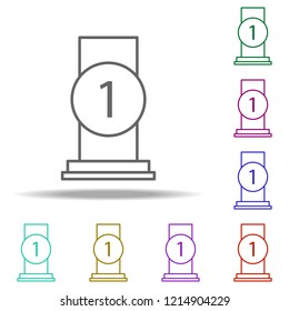 cup number first icon. Elements of awards in multi color style icons. Simple icon for websites, web design, mobile app, info graphics
