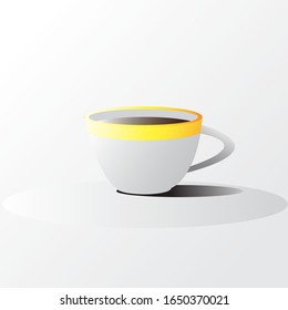 a cup off coffe logo design background