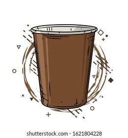 Сoffee cup on creative background