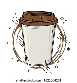 Сoffee cup on creative background