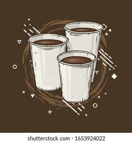 Сoffee cup on creative background