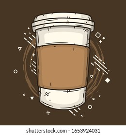 Сoffee cup on creative background