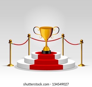 cup on podium