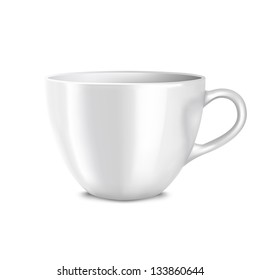 Cup on a white background. Mesh.