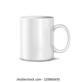 Cup on a white background. Mesh.