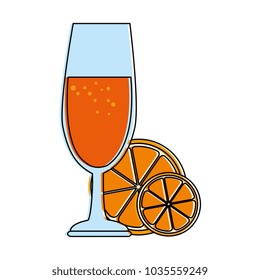 cup with orange juice