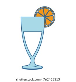 cup with orange juice
