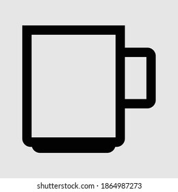 cup outline icon isolated vector illustration