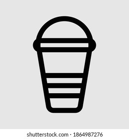 ilustración vectorial aislada de icono de contorno de taza