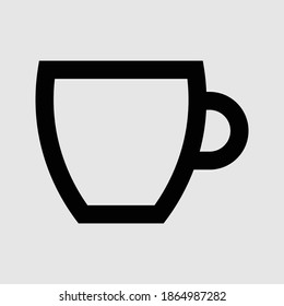 cup outline icon isolated vector illustration