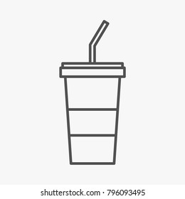 Cup outline icon on white backround