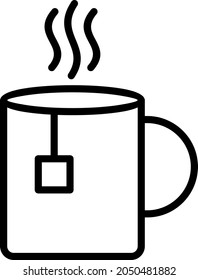 Cup Outline Vector Icon Design
