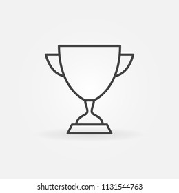 Cup outline vector icon. Trophy or Award concept sign in thin line style