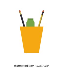 cup with pencils
