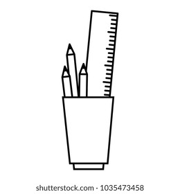 cup with pencils icon