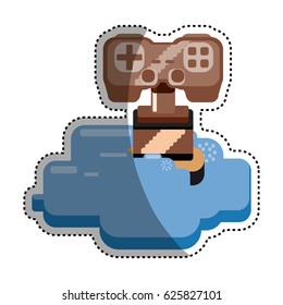 Cup Pixelated videogame