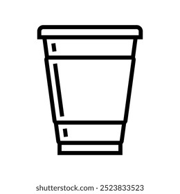 cup plastic package line icon vector. cup plastic package sign. isolated contour symbol black illustration