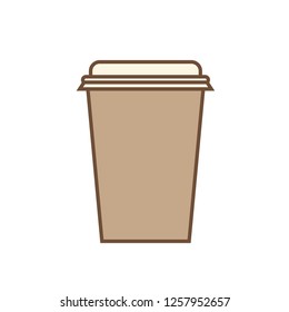 cup plastic, symbol a paper cup of coffee with me, vector coffee takeout paper cup icon line flat design symbol