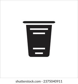 cup plastic vector icon new line