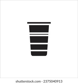cup plastic vector icon new line