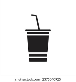 cup plastic vector icon new line