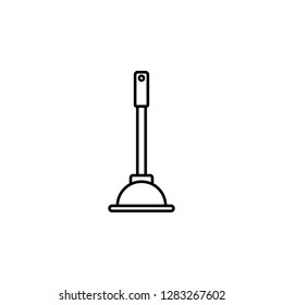 cup plunger, drain cleaning equipment icon. Element of kitchen utensils icon for mobile concept and web apps. Detailed cup plunger, drain cleaning equipment icon