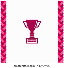 Cup premium icon Flat Design. Isolated Illustration.