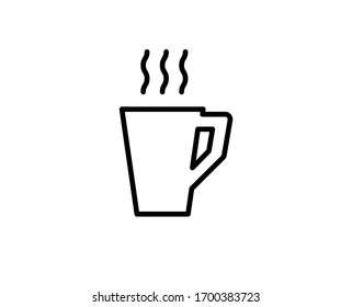 Cup premium line icon. Simple high quality pictogram. Modern outline style icons. Stroke vector illustration on a white background. 