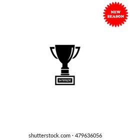 Cup premium vector icon isolated on white background.