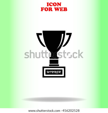 Cup premium web icon. Black illustration on white background