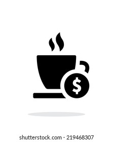 Cup price simple icon on white background. Vector illustration.
