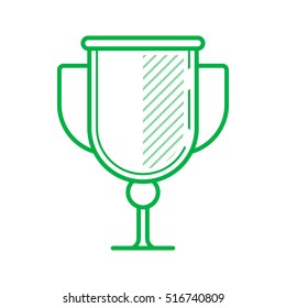 Cup. Prize. Victory. Vector, contour icon. Green