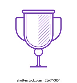 Cup. Prize. Victory. Vector, contour icon. Deep Purple