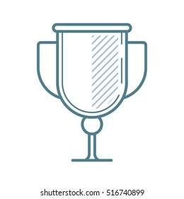 Cup. Prize. Victory. Vector, contour icon. Blue Gray