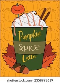Una taza de leche de calabaza.