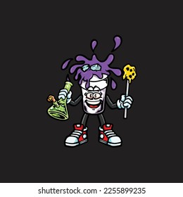 caricatura de wax nug weg de wax
