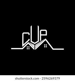 CUP Real State logo design, CUP simple and modern logo. CUP luxurious alphabet design  