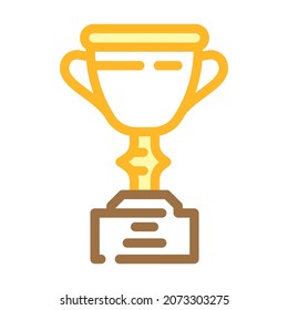 cup reward color icon vector. cup reward sign. isolated symbol illustration