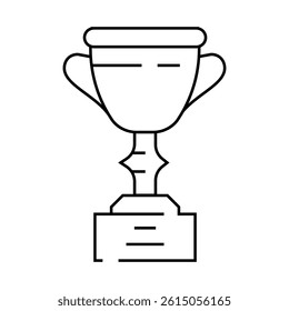 cup reward line icon vector. cup reward sign. isolated contour symbol black illustration