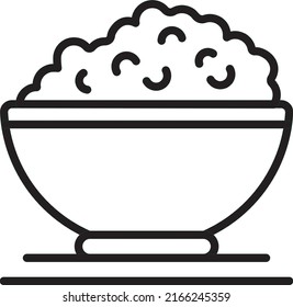 Cup Rice Logo Design Black White Stock Vector (Royalty Free) 2166245359 ...