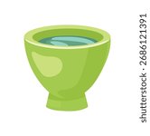 Cup of sake. Flat vector clipart illustration with isolated background.
