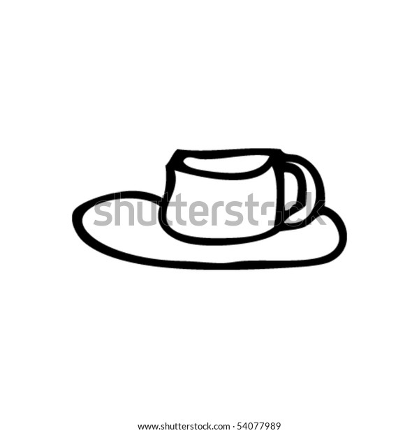  Cup Saucer Drawing Stock Vector Royalty Free 54077989