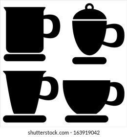 cup and saucer icons on a white background