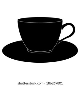 Cup And Saucer - Vector Icon
