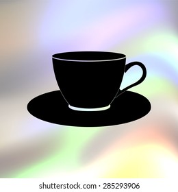 cup and saucer vector icon