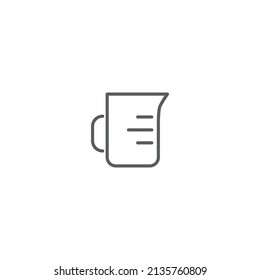 cup scale minimalist icon isolated white background