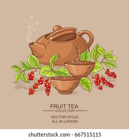 cup of schisandra tea and teapot
